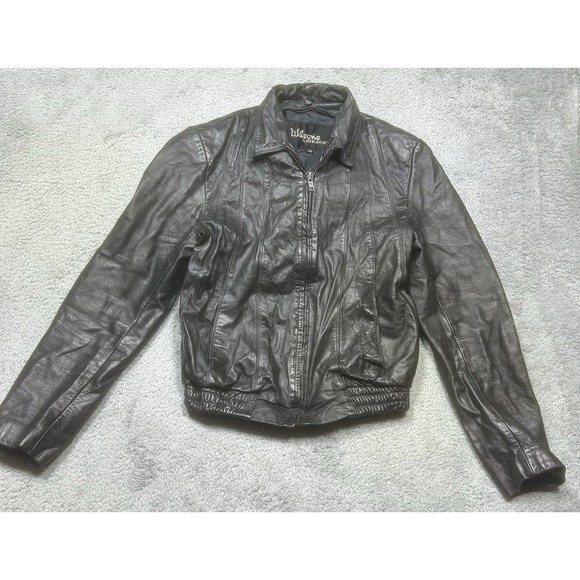 Wilsons Leather Other - Vintage Wilsons Black Leather Bomber Jacket Men's Size 36 Classic Moto *SPOTS